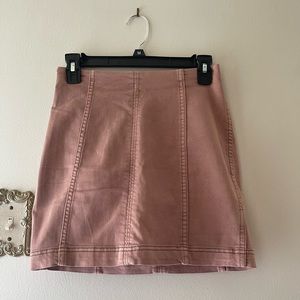 Free people denim mini skirt